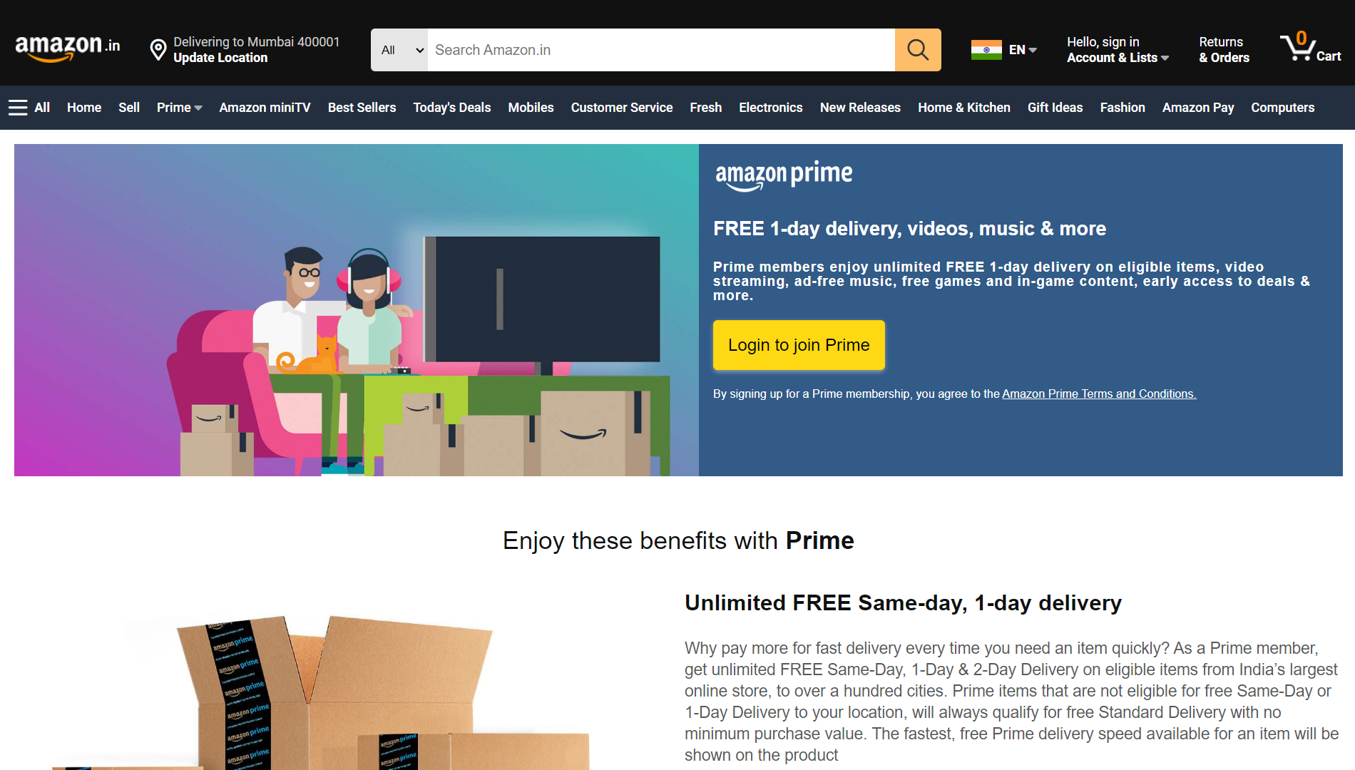 Amazon Website User Interface Clone