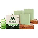 Matural All Natural Handmade Bar Soap For Men, Freshly Cut Aloe With Goodness Of Aloe Vera, Bergamot, And Shea Butter - 120 Gm (Pack Of 3)